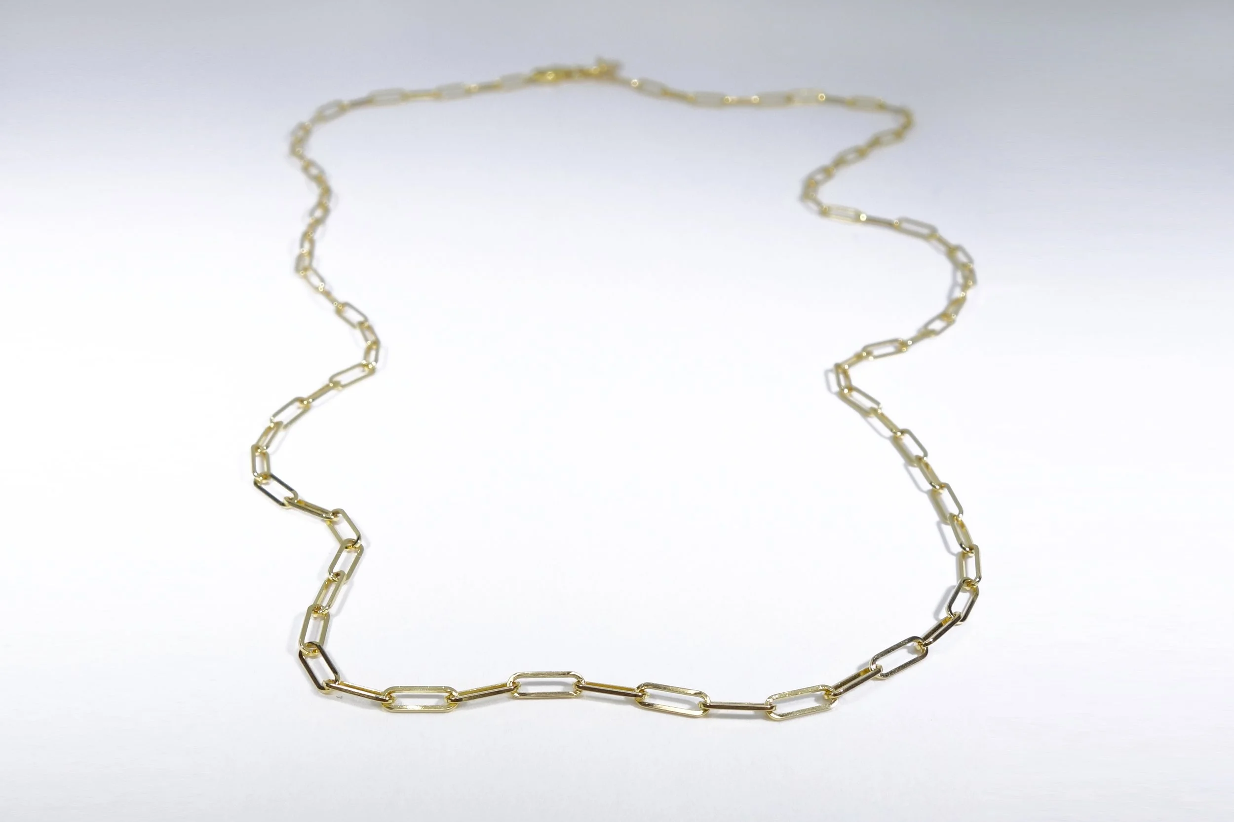 Linked 14k Gold Paperclip Chain — Talisman
